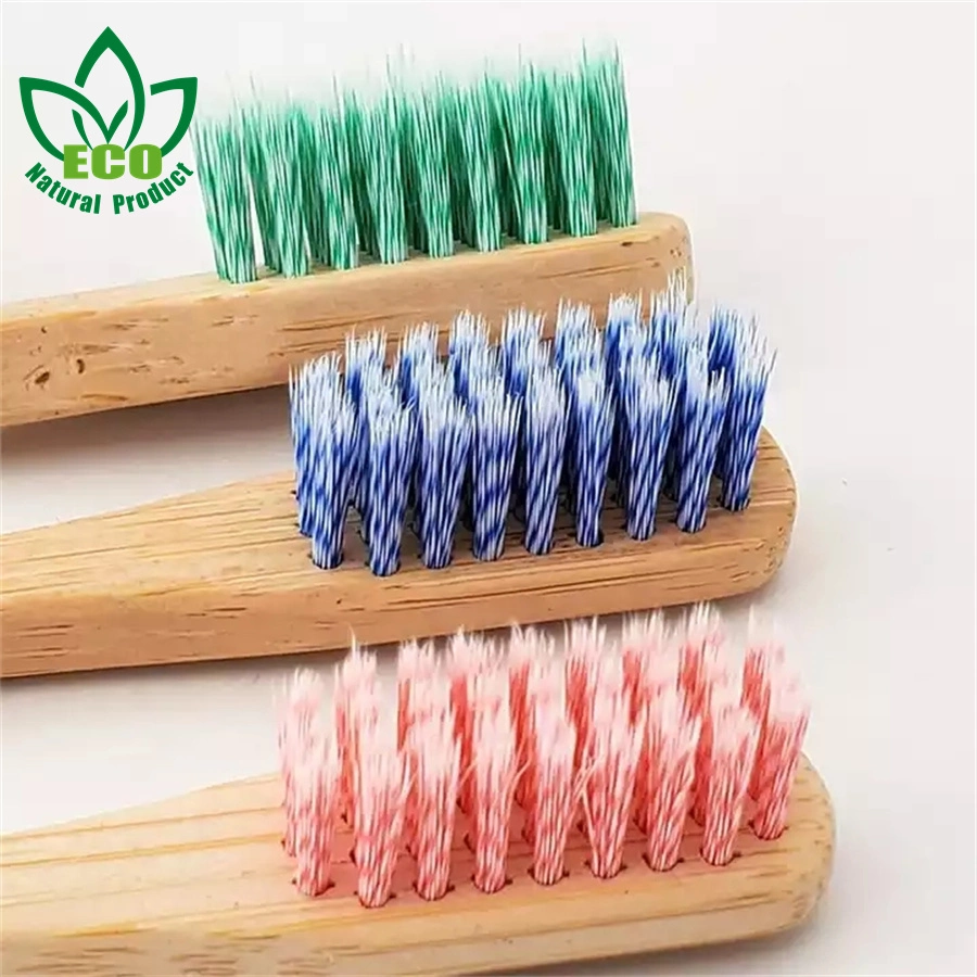 Ecological Sustainable Bamboo Toothbrush with New Painted Round Handle