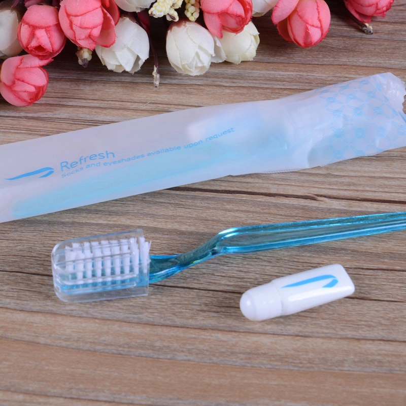 Colorful Handle Hotel Toothbrush PS Plastic Handle Travel Disposable Toothbrush Dental Kit Hotel Supplier