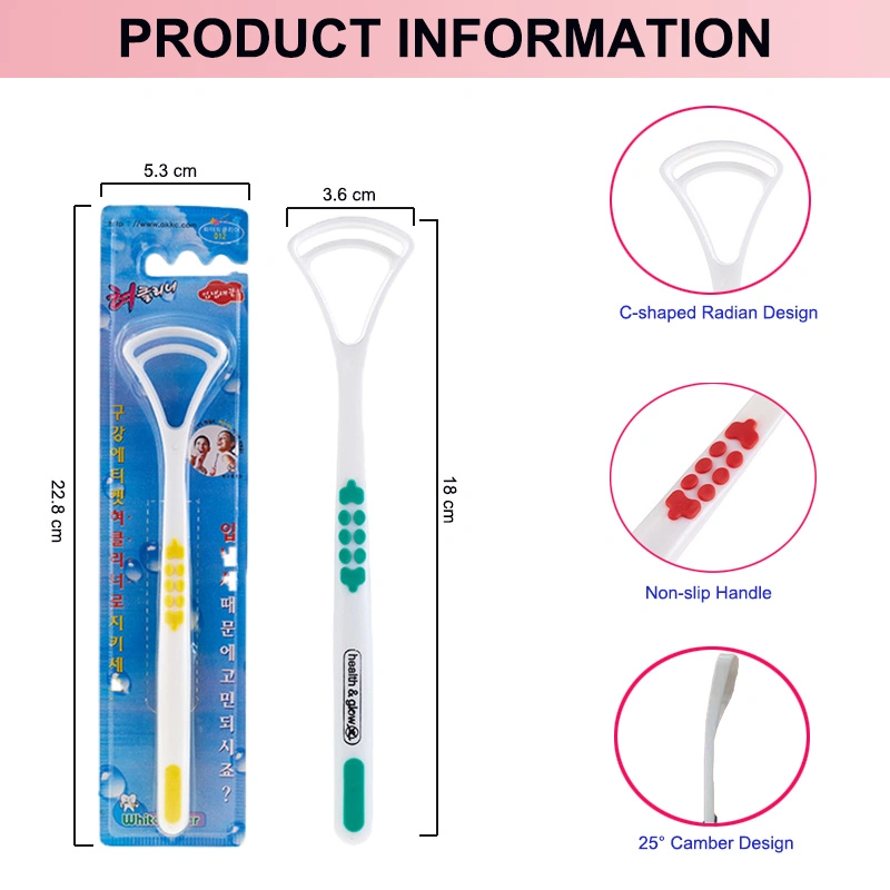 Customized Manufacturer Plastic Tongue Cleaner Non-Slip Scraper