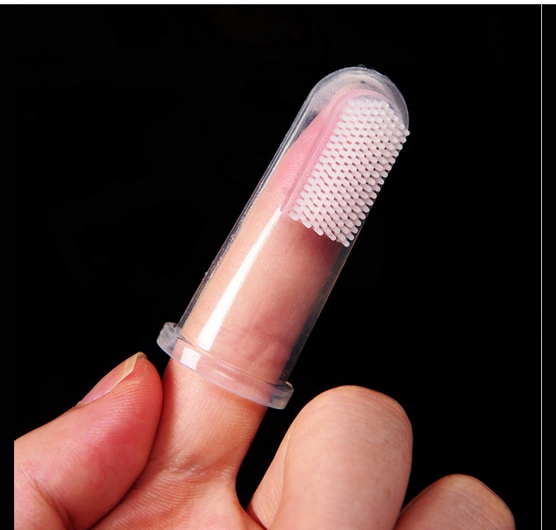 Pet Finger Toothbrush Silicone Toothbrush Puppy Cat Finger Sleeve Brush Finger Toothbrush