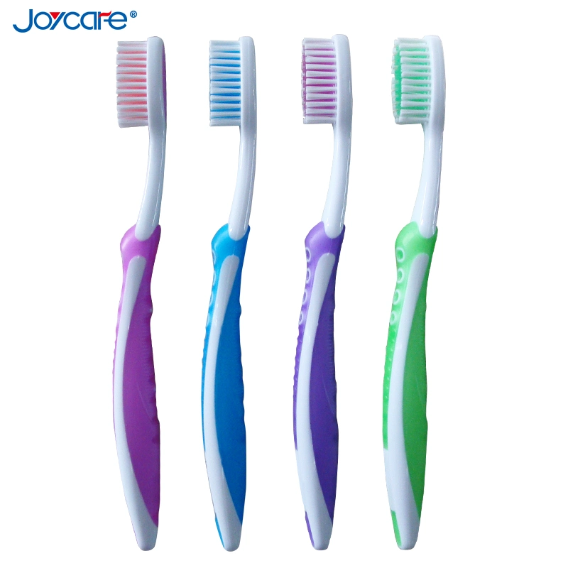 High Quality Large Brush Head Nylon Bristles Rubber Handle Adult Toothbrush