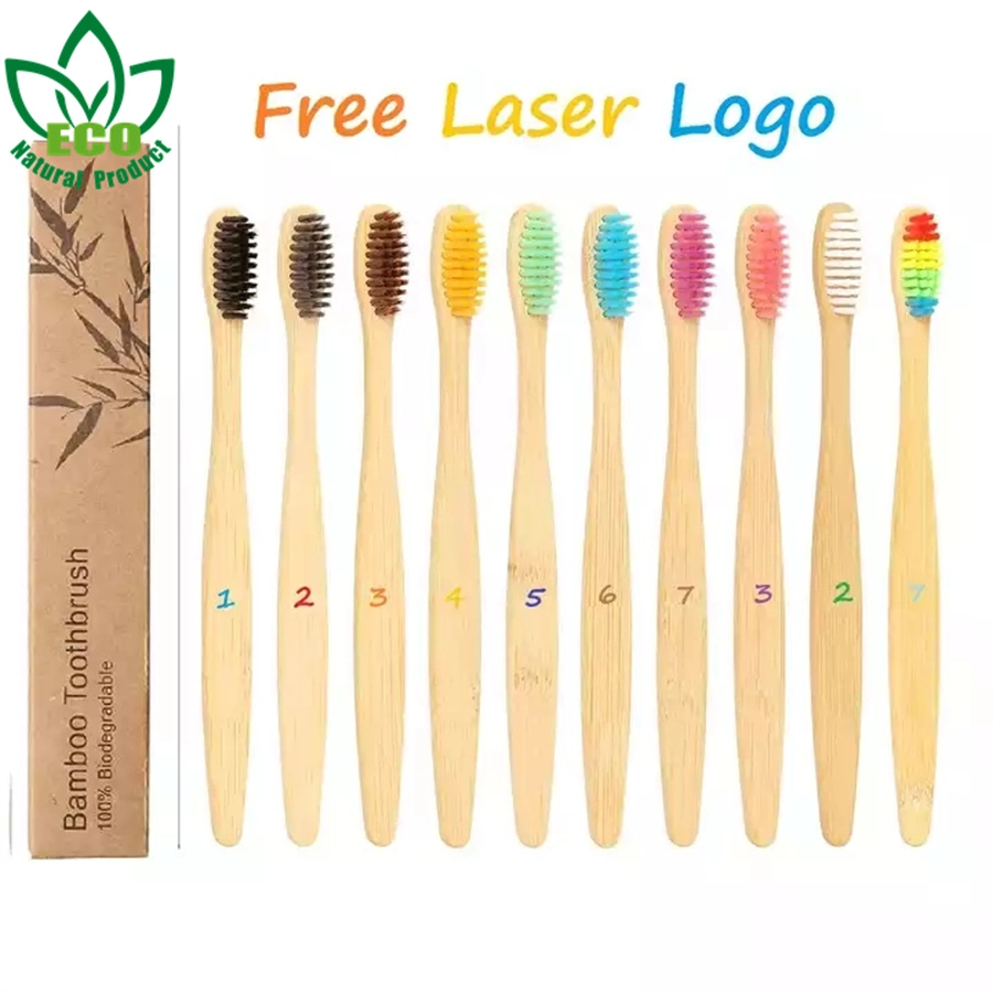 Wholesale Eco Friendly Bamboo Toothbrush Medium Firm Bristles Biodegradable Bulk Wooden Toothbrushes