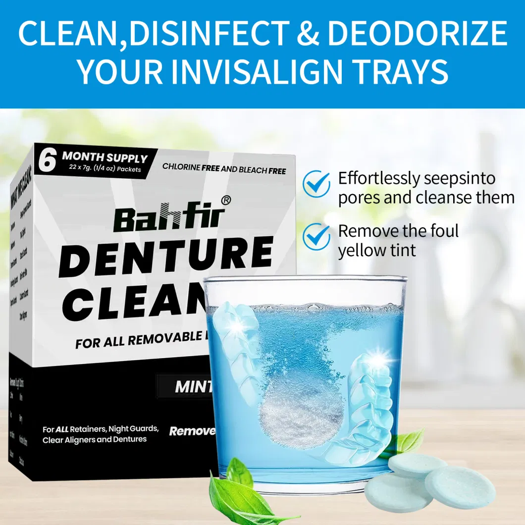 Efficient Cleaning Denture Cleansing Tablet for Oral Hygiene
