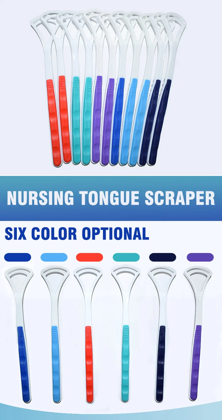 High Quality PP+TPE Tongue Scraper for Tongue Cleaning