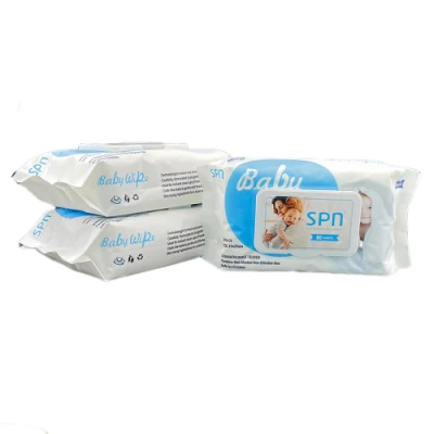  Custom Prezzo economico 80 PZ. Salviette umide per bambini biodegradabili originali Salviette per bambini profumate Free Skin Care salviette umide sano sicuro Salvietta bagnata per bambini