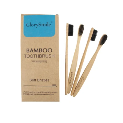 Manico in legno Glorysmile lo spazzolino da denti in carbone accetta setole con logo personalizzato 10000 Spazzolino di bambù