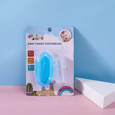  Spazzolino da denti in silicone per vendite all&prime;ingrosso a caldo con custodia in plastica
