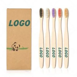 Etichetta privata personalizzata all&prime;ingrosso Ultra Soft Adulti Bambini Bamboo Spazzolino da denti
