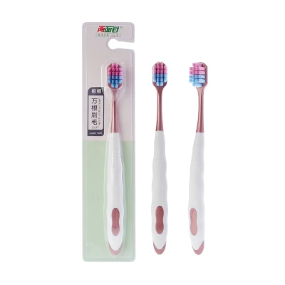 Vendita all&prime;ingrosso OEM Private Label Oral Care Adulto 10000 Nano Extra Setole morbide fornitore di spazzolino in plastica