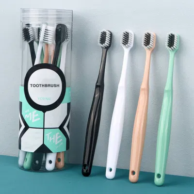 Campione gratuito di setole morbide in PBT e carbone di bambù per adulti Spazzolino da denti