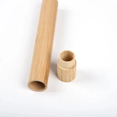Custodia per spazzolino Bamboo riutilizzabile cartuccia per spazzolino portatile da viaggio biodegradabile Custodia da viaggio per tubo con spazzola a denti