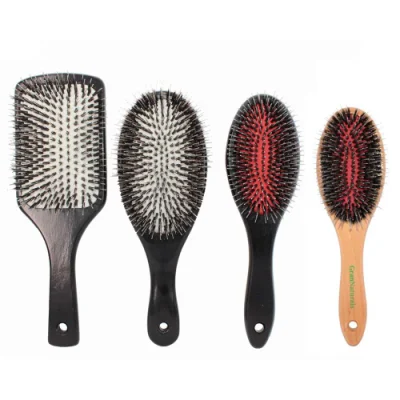  Eco-friendly biodegradabile Strumenti sanitari prodotti per scalpo a denti larghi Bamboo naturale Pettine per massaggi spazzola per capelli in legno