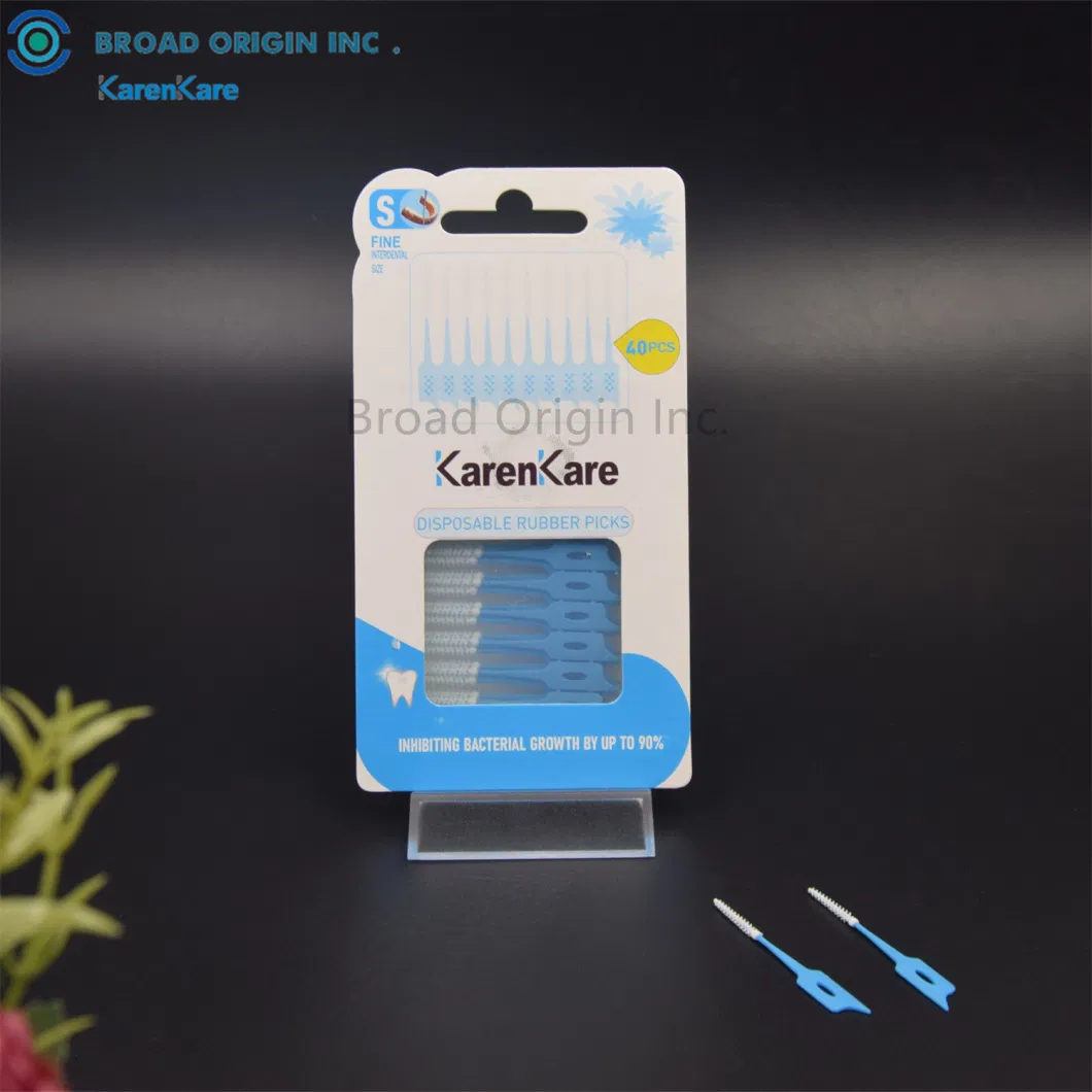 Eco Friendly Dental Orthodontics Bulk Tooth Teeth Toothpick TPR Rubber Soft Interdental Brush Picks Soft Picks