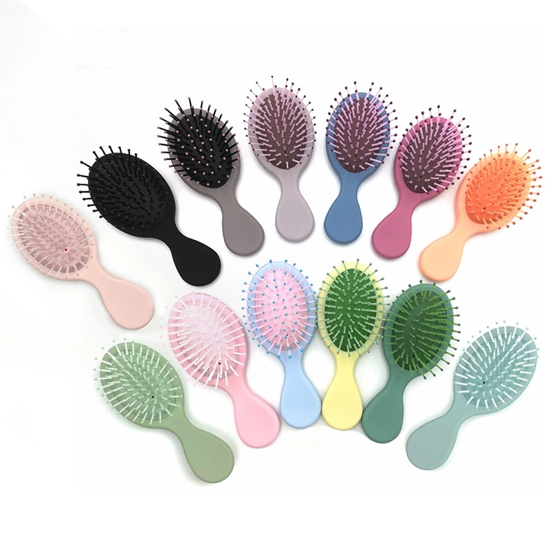 Custom Logo Mate Hair Comb Styling Soft Tooth Plastic Handle Hair Comb Airbag Massage Head Hair Brush