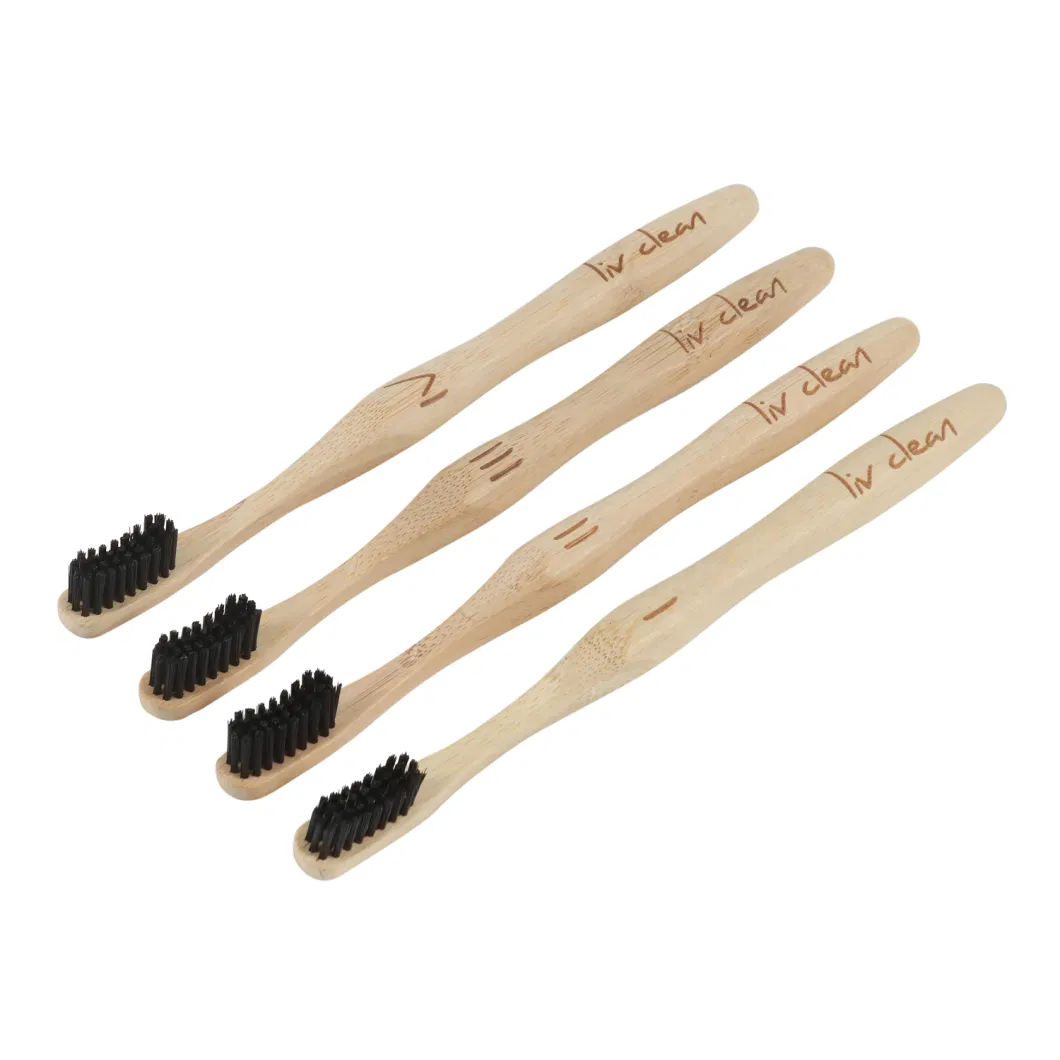 Natural Charcoal End-Rounded Bamboo Toothbrush