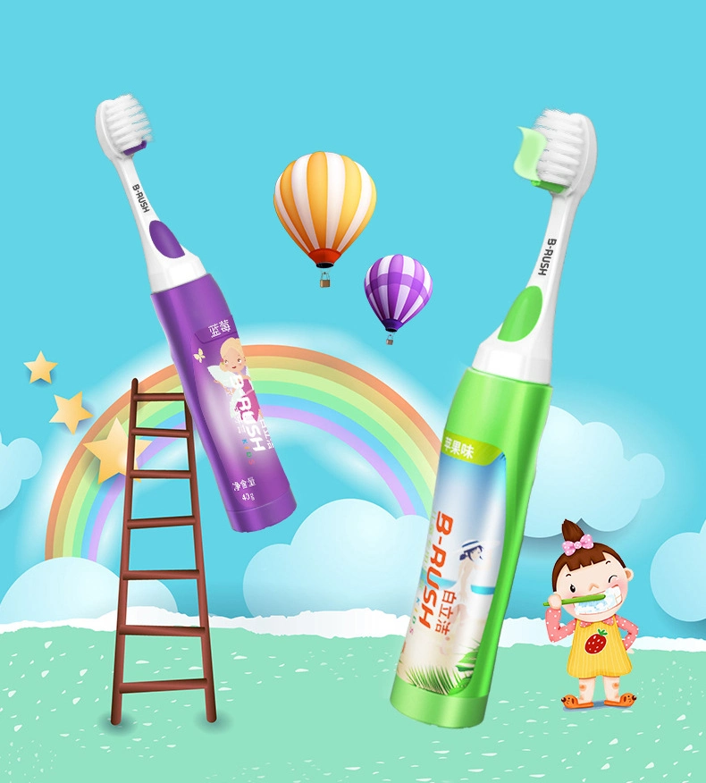 The Family Travel Special Type Fruit Taste Ultra Fine Soft Bristle Toothbrush for Children