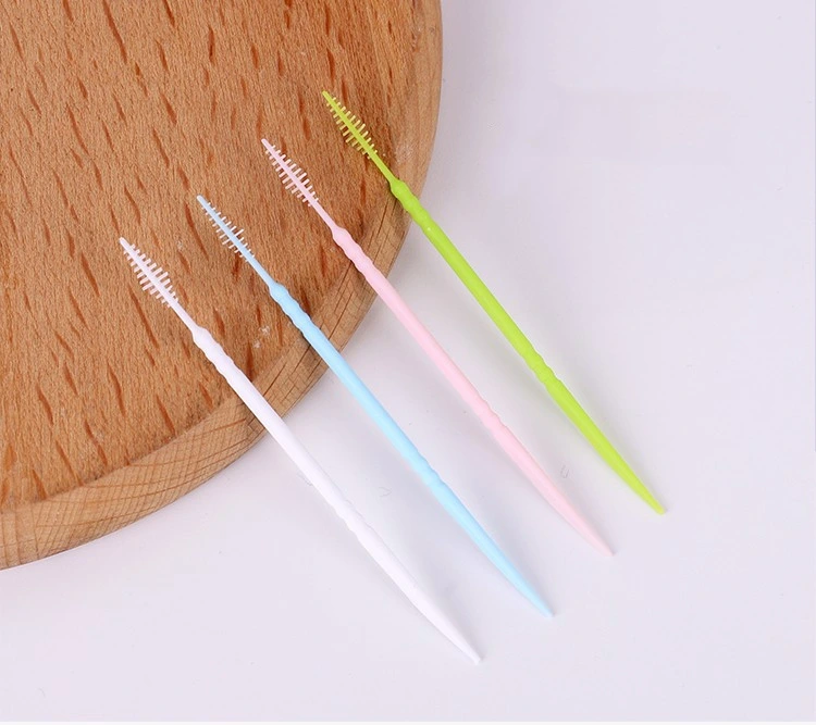 SJ Double Head 50pcs/Box Dental Floss Interdental Toothpick Brush Teeth Sticks Dental Oral Care Toothpicks