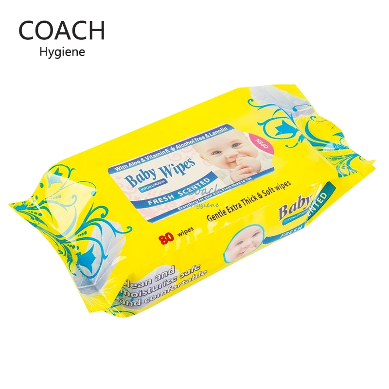 OEM 80 PCS Price Products Box Private Label Newborn Packaging Travel Diapers Secret Mosquito Pack Wholesale Soft Care Baby Wipes