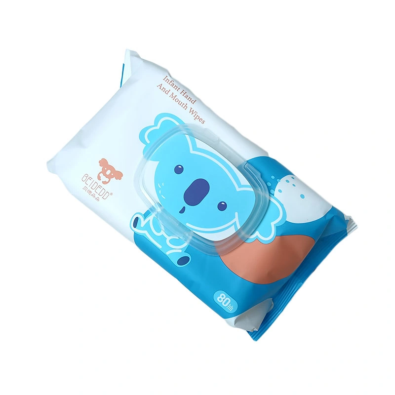 80PCS Non Woven Fabric Baby Wipes Disposable Soft Water Baby Wet Wipes