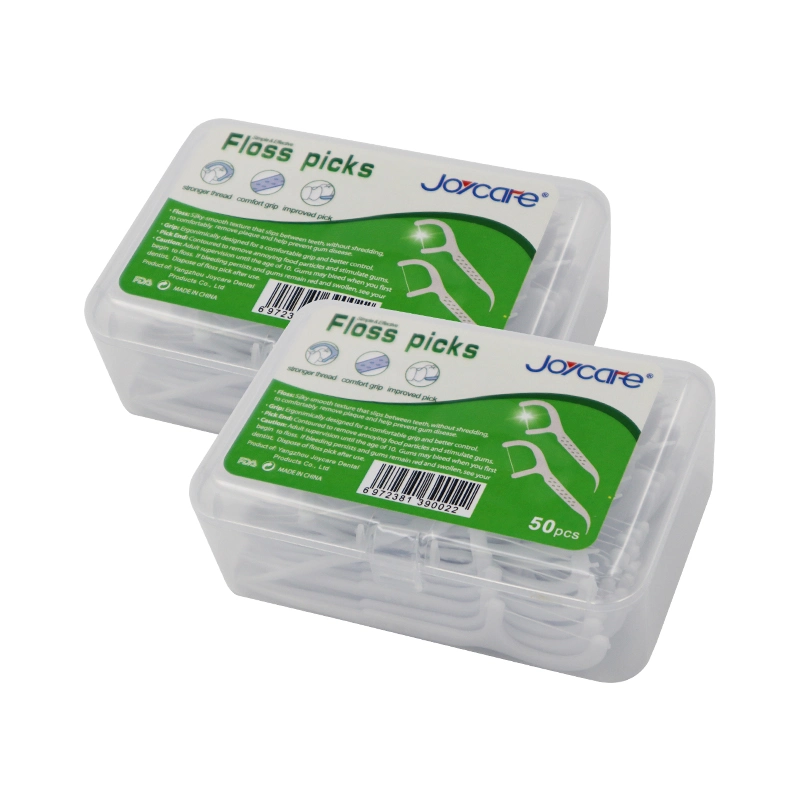 New Design Boxed Package Disposable Plastic Dental Floss Pick