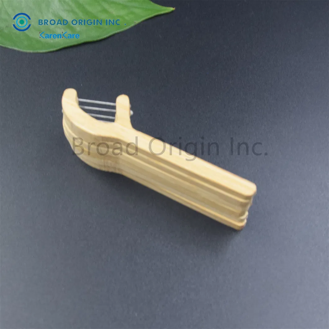 OEM Biodegradable Oral Care Comfortable Flosser Bamboo Dental Floss Picks