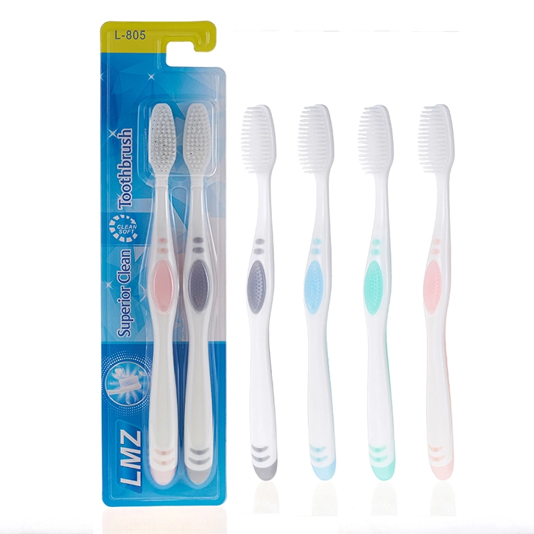 Custom High Quality Cheap Reusable Deep Clean Adult Soft Bristle Plastic Manual Toothbrush with Logo