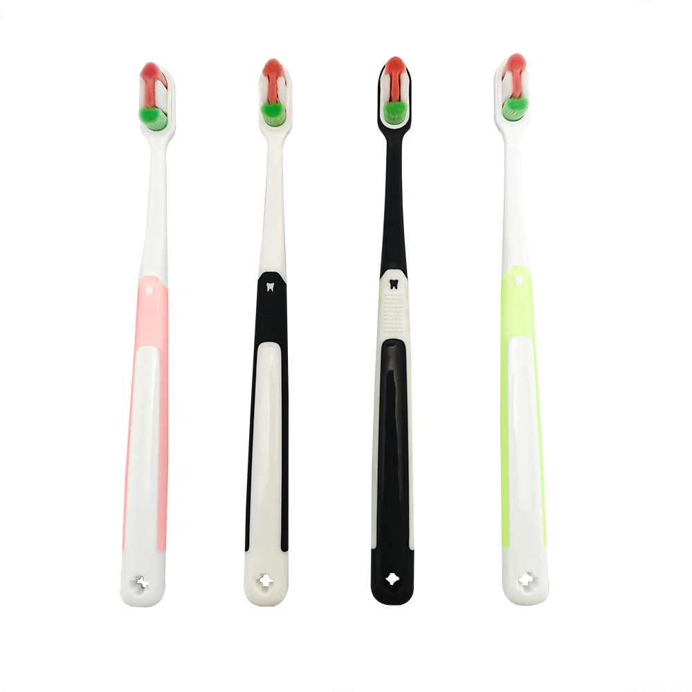 10, 000 Super Soft Bristles Adult Toothbrush Two-Color Handle