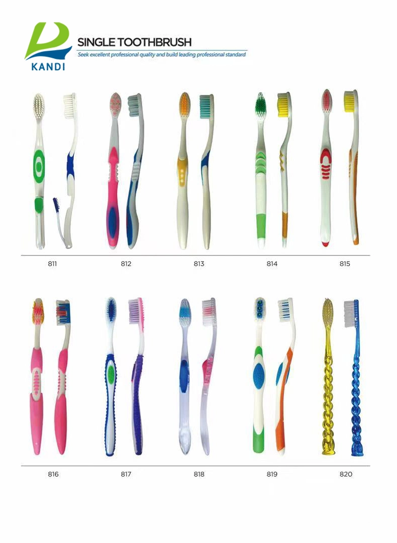 Free Sample Newly Designed 1+2 Head Adult Toothbrush with FDA Certificate