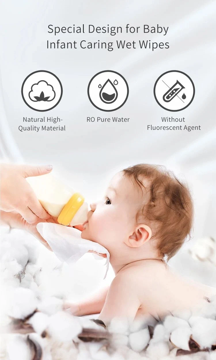 New Arrival 80/100/120 Sheets Pure Water Baby Wipes Organic Bamboo Fiber Wet Wipes for Baby Cleaning