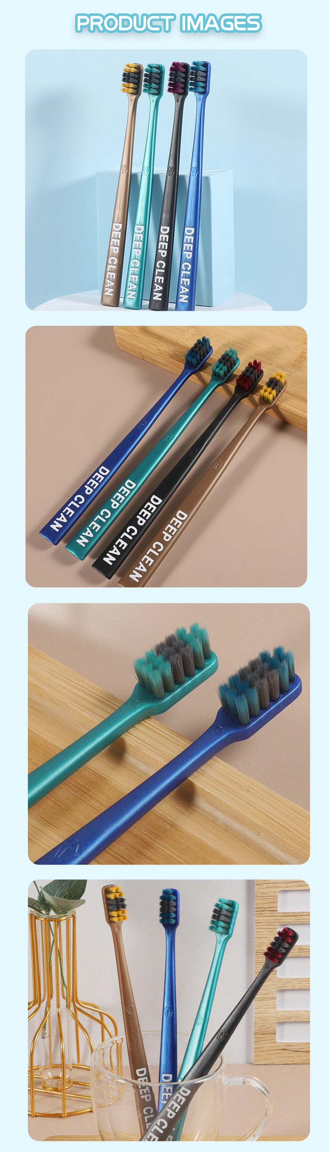 Free Sample Ultra Soft Bristle Small Brush Head Adult Toothbrush
