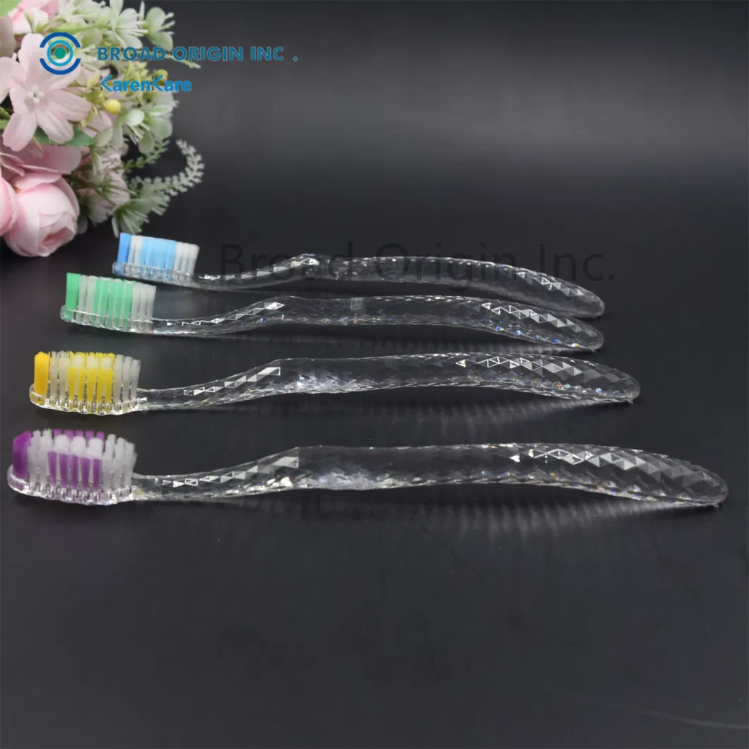 High Grade PETG Material Crystal Toothbrush, Ultra Clear and Transparent, Soft Bristles BPA Free