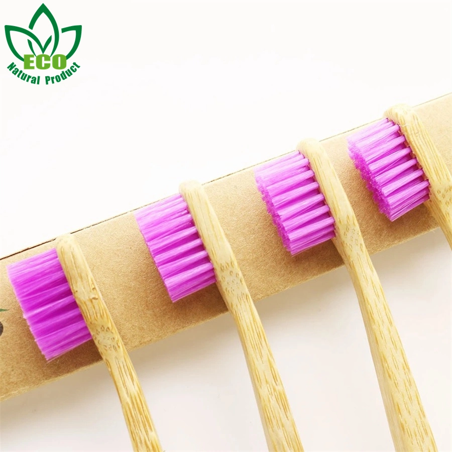 5 Packs Bamboo Toothbrush Soft Toothbrush Adult Toothbrush Manual Toothbrush Oral Care Purple Soft Bristles