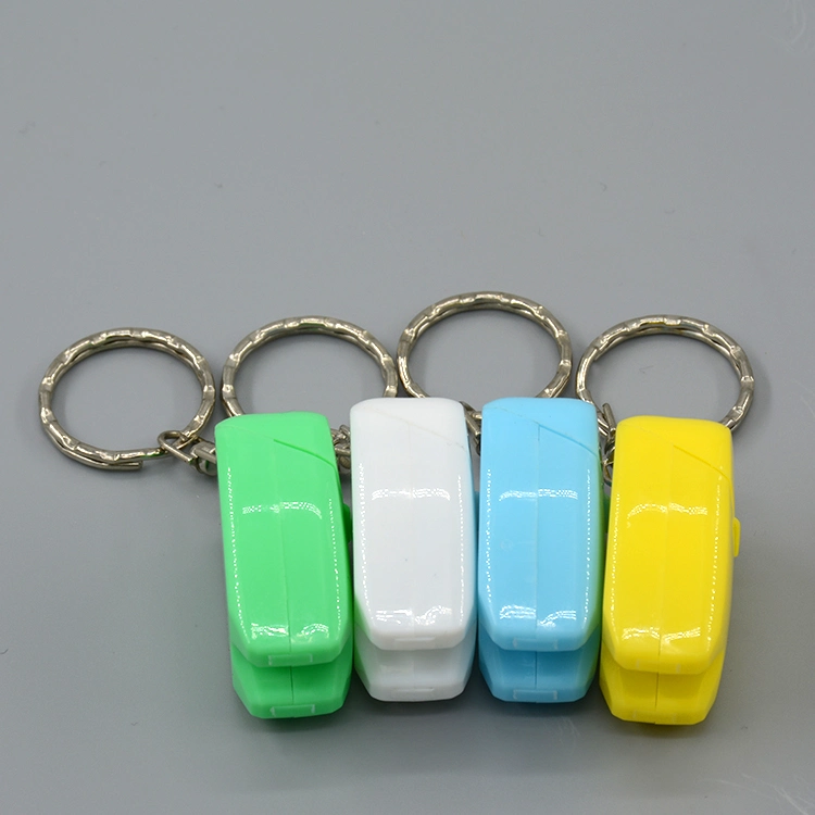 Teeth Shape Dental PP Mint Flavour Floss with Key Ring