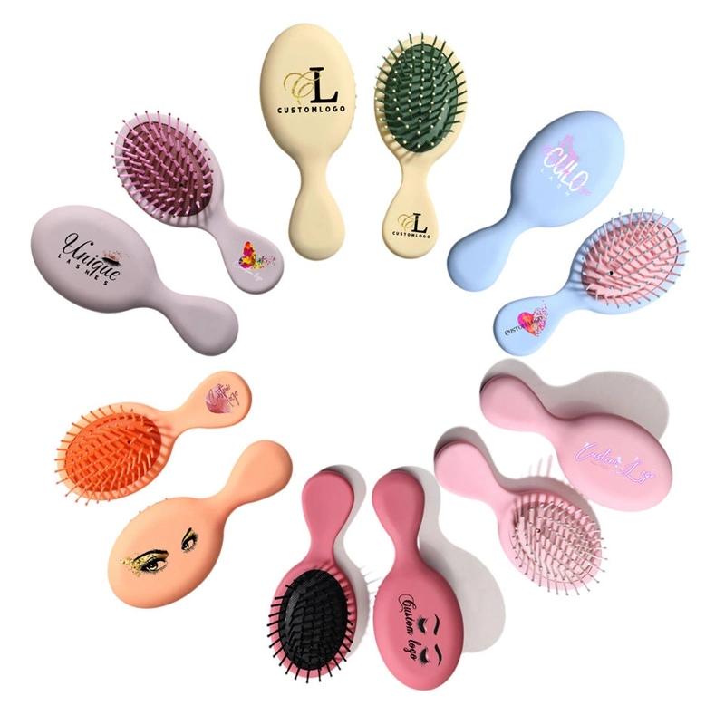 Custom Logo Mate Hair Comb Styling Soft Tooth Plastic Handle Hair Comb Airbag Massage Head Hair Brush