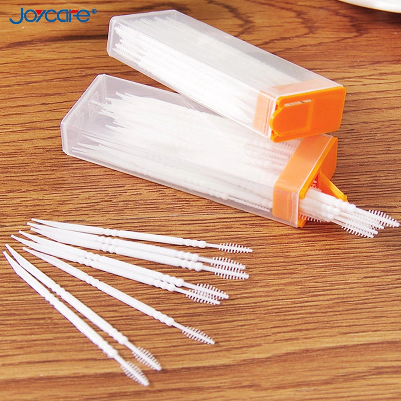 Plastic Toothpick Interdental Brush Cleaning with Food Grade Handle
