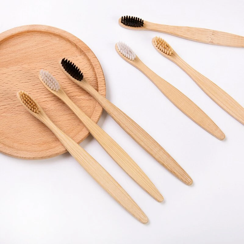 Multicolor Natural Bamboo Toothbrush Wholesale 100% Biodegradable Home Travel