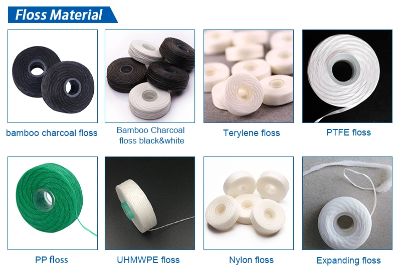 100% Biodegradable PLA Dental Floss Kraft Box Dental Floss Roll