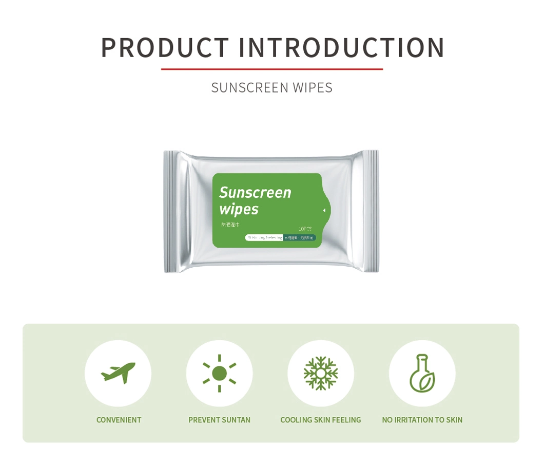 Sunscreen Wipe - Sunscreen 15 SPF Sun Protection Hotel Amenities