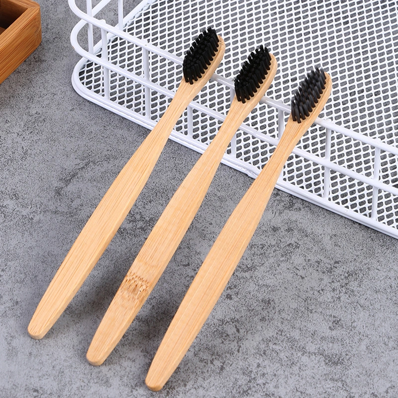 Eco Friendly Charcoal Bristles 4pks Bamboo Toothbrush