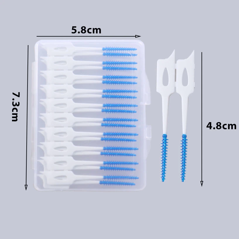 Customized Interdental Brush Toothpick Soft Rubber Dental Picks