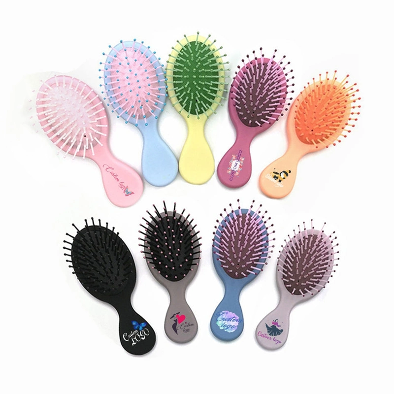 Custom Logo Mate Hair Comb Styling Soft Tooth Plastic Handle Hair Comb Airbag Massage Head Hair Brush