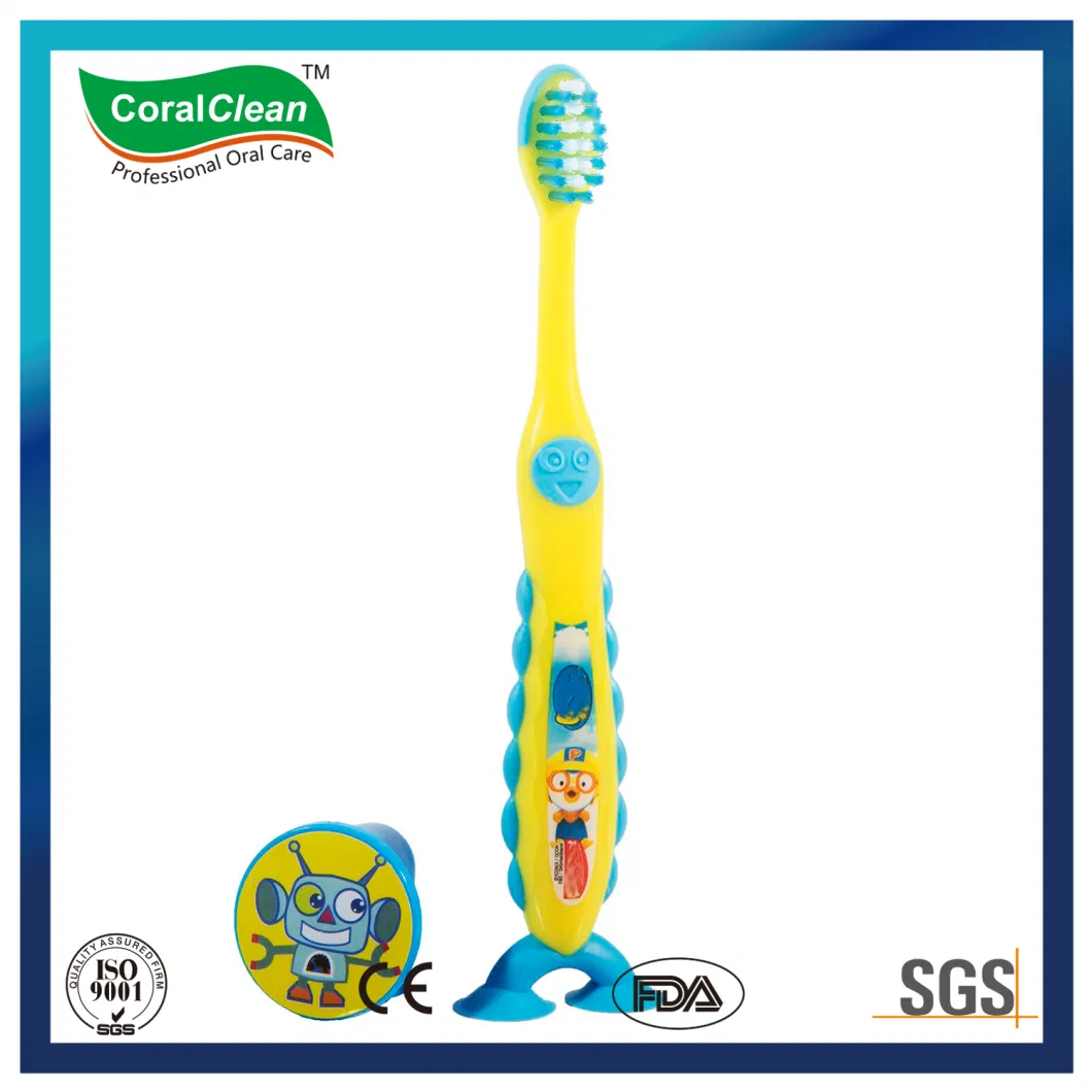 Cute Design Suction Cup Kids/Child/Children Toothbrush Manufacturer