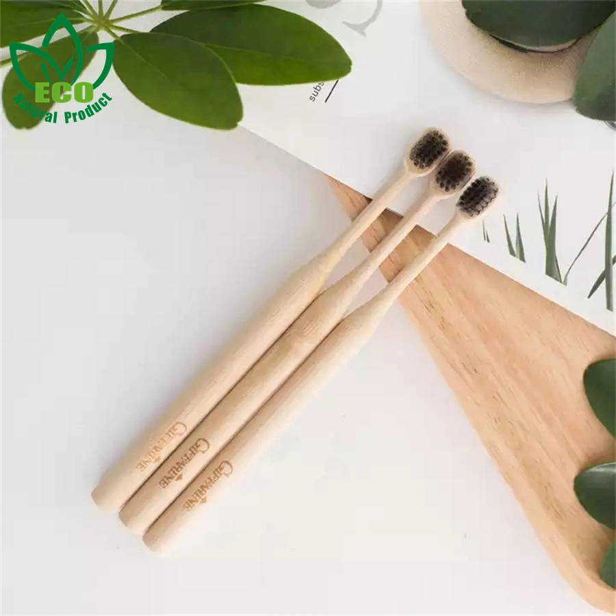 Wholesale Organic Biodegradable Eco Friendly BPA Free Small Brush Head Wooden Bamboo Toothbrush