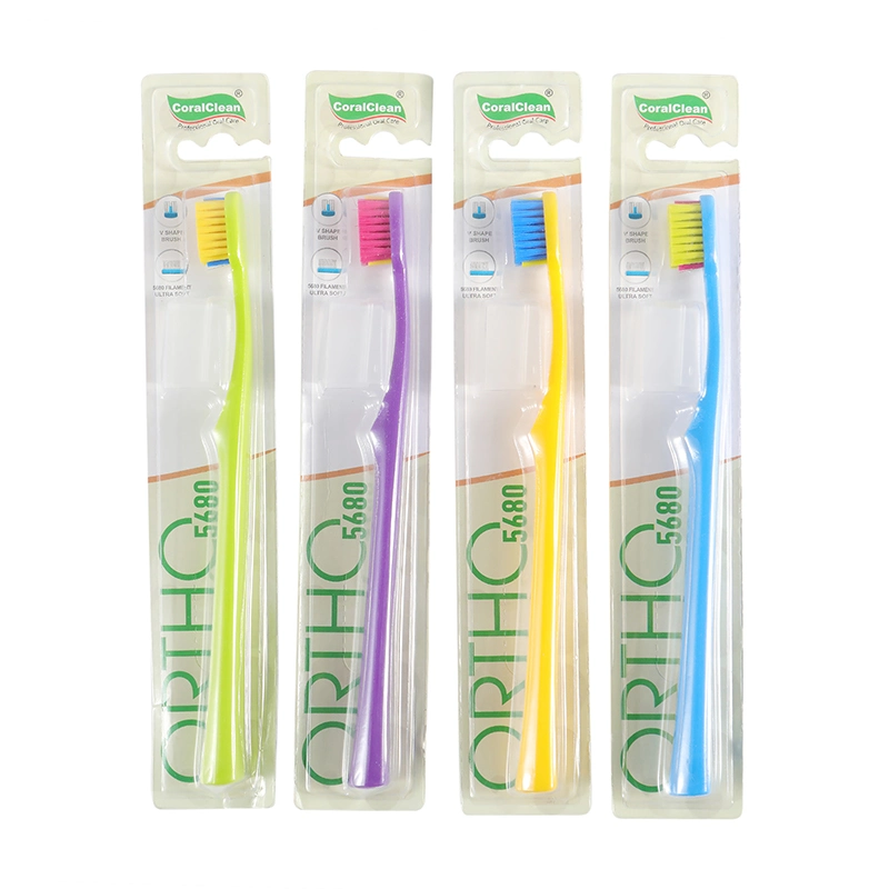 Orthodontic Toothbrush with V-Shaped Bristles &amp; 0.10mm Extra Soft Bristles