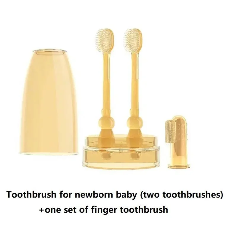 Premium Soft Manual Baby Kids Oral Training Silicone Toothbrush