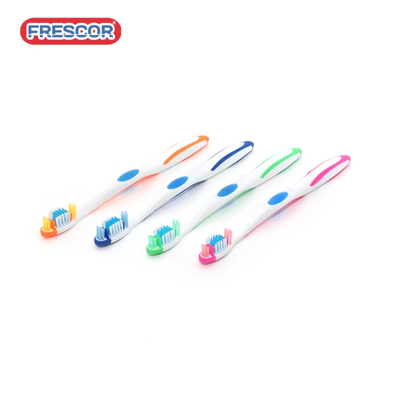 Soft Bristles Tongue Cleaner Plastic Handle Adult Toothbrush