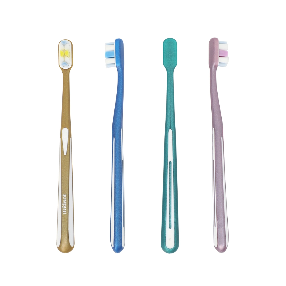 Est-001-1 Wholesale Extra Soft Adult Toothbrush with New Type Handles Customized Logo