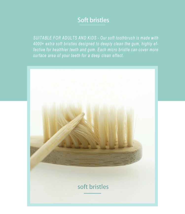 Original Bamboo Toothbrush 100% Eco-Friendly Wood Handle Toothbrush Biodegradable Brush