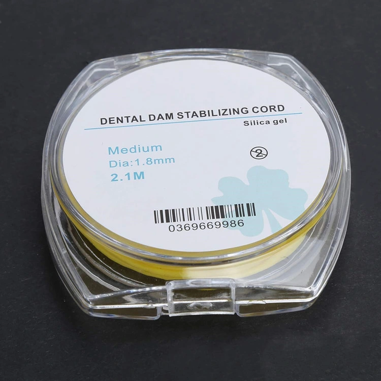 SJ Dental Floss Dam Wedge Line 2.1m Dental Stabilizing Rubber Cord Roll OEM Wholesale