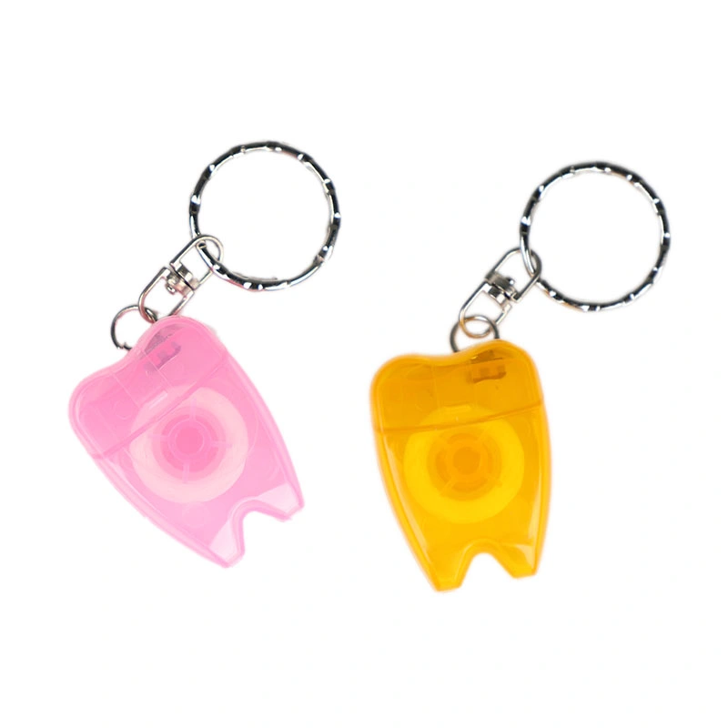 Portable Keychain Tooth Shape Dental Floss